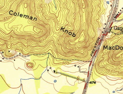 Coleman Knob in 1907