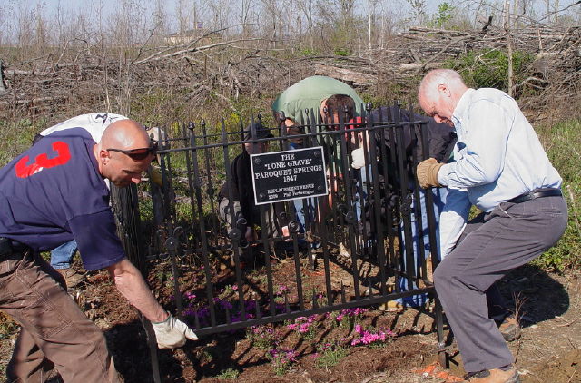 New Fence for Lone Grave
